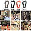 SUPERFINDINGS 20Pcs 4 Colors Plastic Carabiner Keychain TOOL-FH0001-20-5
