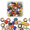 40Pcs Polymer Clay Rhinestone European Beads RB-YW0001-02-1