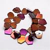 Electroplated Natural Agate Beads Strands G-K109-05-E-1