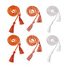 6Pcs 3 Style Polyester Tassel Big Pendant Decorations FIND-TA0001-50-8