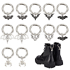 12Pcs 6 Styles Bat Alloy Shoes Charms HJEW-PH01975-1