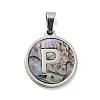 304 Stainless Steel with Paua Shell Pendants STAS-G268-02P-P-2