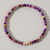 Dyed Natural Imperial Jasper Round Beaded Stretch Bohemian Bracelets OI9972-8-2