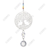 2Pcs 201 Stainless Steel Tree of Life Shape & Rainbow Crystal Glass Hanging Suncatcher HJEW-TA00446-1