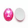 Acrylic Rhinestone Flat Back Cabochons GACR-Q011-30x40-07-2