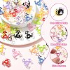 100Pcs 10 Colors Hollow Acrylic Bead Caps DIY-CJ0003-12-3