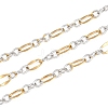 Two Tone 304 Stainless Steel Oval Link Chains CHS-P028-14A-1