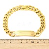 304 Stainless Steel Cuban Link Chain Bracelets for Women Men BJEW-R018-01G-5