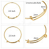 BENECREAT Adjustable Brass Bangles Making MAK-BC0002-01G-2