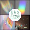 7PCS 3 Styles PVC Stickers Colorful Window Stickers Rainbow Prism Butterfly Flower Static Glass Window Stickers JX824A-5
