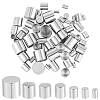 70Pcs 7 Styles Stainless Steel Cord Ends STAS-SC0010-77-1