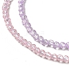 Transparent Gradient Color Glass Beads Strands GLAA-H021-01A-08-3