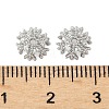 Brass Micro Pave Clear Cubic Zirconia Bead Caps KK-V015-32P-2