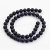 Dyed & Heated Natural Black Agate Bead Strands G-H056-10mm-2