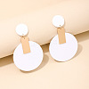Alloy Acrylic Dangle Stud Earrings FS-WGB5909-01-1