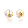 Electroplate Transparent Round Glass Beads GL-CBA6A73-FP01-2