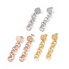 304 Stainless Steel Interlocking Rings Dangle Stud Earrings for Women EJEW-E264-07-1