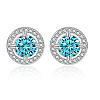 Stainless Steel with Rhinestone Stud Earrings UT4699-1-1