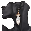Angel Handmade Glass Seed Beads Dangle Earrings EJEW-MZ00538-02-3