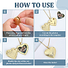 4Pcs Brass Heart Locket Pendants NJEW-ME0001-19-3