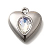 304 Stainless Steel Pendants STAS-Q346-06P-02-1