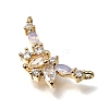 Brass Pave Clear Cubic Zirconia Pendants KK-K427-05A-G-2