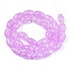 Transparent Crackle Glass Beads Strands GLAA-S192-B-010D-2