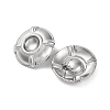 304 Stainless Steel Flat Round Stud Earrings EJEW-K295-17P-2