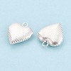925 Sterling Silver Heart Charms STER-N017-28S-3