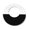 Black and White stitching Acrylic Pendants OACR-S143-01A-1