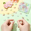 80Pcs 8 Colors Electroplate Handmade Lampwork Beads LAMP-CJ0003-04-4