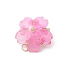 Handmade Glass Seed Beaded Sakura Pendants PALLOY-MZ00763-02-4