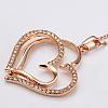 Trendy Real Rose Gold Plated Eco-Friendly Tin Alloy Love Heart To Heart Pendant Necklaces NJEW-BB13778-G-3