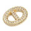 Brass Micro Pave Clear Cubic Zirconia Links Connector Charms LS-KK-K413-04A-G-2