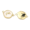 Ocean Brass Enamel Links Connector Charms KK-K417-07G-02-2