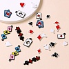 Playing Card Alloy Enamel Pendants ENAM-I078-01EB-1