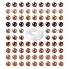 100Pcs 8mm Natural Petrified Wood Round Beads DIY-LS0002-04-2