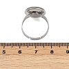 304 Stainless Steel Cuff Ring Components STAS-D372-06P-04-3