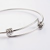 Adjustable 304 Stainless Steel Expandable Bangle Making BJEW-L523-16P-2