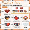 30Pcs 6 Styles Opaque Printed Acrylic Pendants MACR-CJ0002-12-8