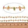 Brass & Glass Seed Beaded Chain KK-CBA3B44-02G-2