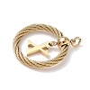 304 Stainless Steel Pendants STAS-D154-01X-G-2