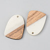 Opaque Resin & Walnut Wood Pendants RESI-S389-042A-C04-2