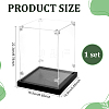 Acrylic Minifigure Display Cases with Black Base ODIS-WH0030-314B-2