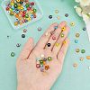 120Pcs 10 Colors Handmade Millefiori Glass Beads LAMP-FH0001-01-3