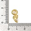 Rack Plating Brass Cubic Zirconia European Dangle Charms with ABS Imitation Pearl KK-Z086-26G-3