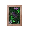 Rectangle Wood Picture Frame with Natural Amethyst Cluster Decor PW-WGB76B9-01-1