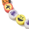 4Pcs 4 Styles Halloween Theme Flower Polymer Clay Beaded Stretch Bracelet Sets BJEW-JB10828-4