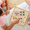 3 Sets 3 Colors Wood Tic Tac Toe Board Game AJEW-NB0005-35-5