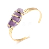 Natural Amethyst Horse Eye Beaded Cuff Bangle G-D458-01G-04-RS-4